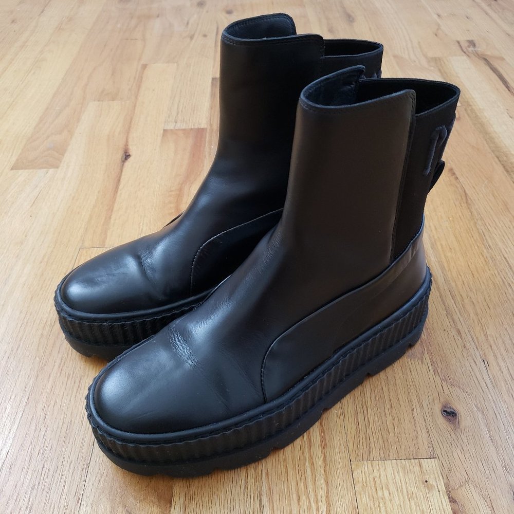 FENTY PUMA by Rihanna Black Chelsea Sneaker Boots